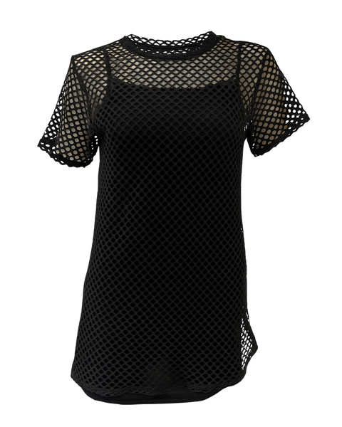 Killer Cat &ndash; Long Mesh Tee & Top