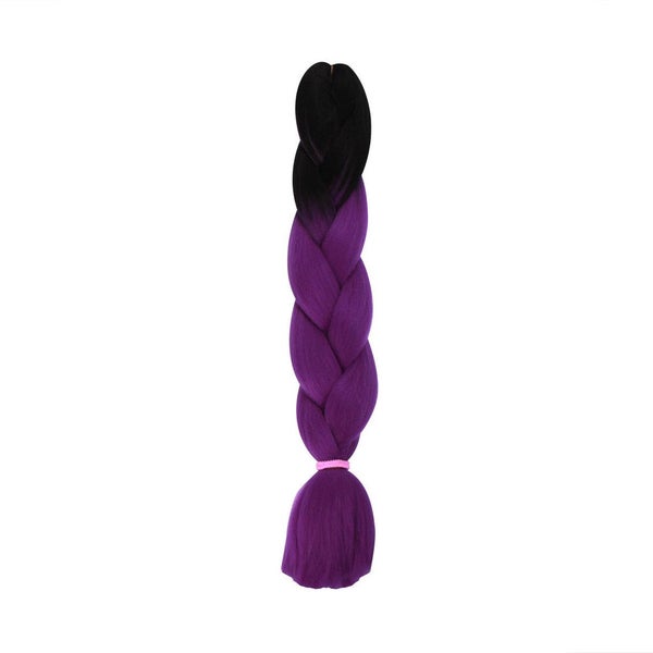 Fiber Hair - Black Purple Ombre