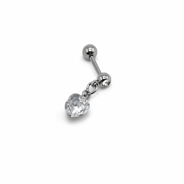 1.2mm Titanium barbell -diamond