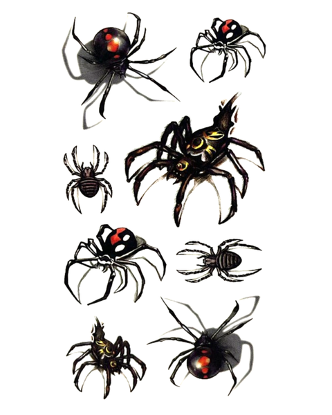 Temporary Tattoo  -  Spiders