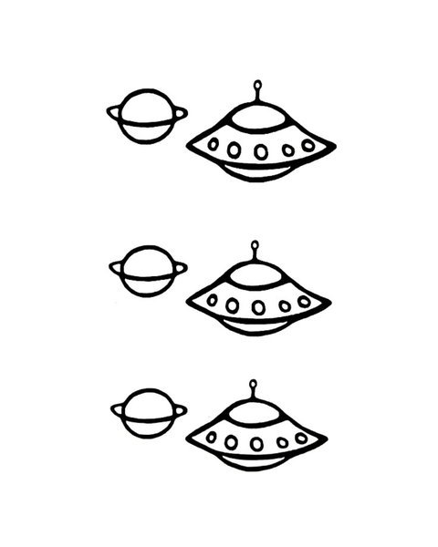 Temporary Tattoo  -   Spaceship