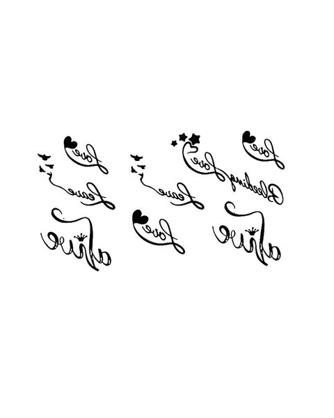 Temporary Tattoo  -Love
