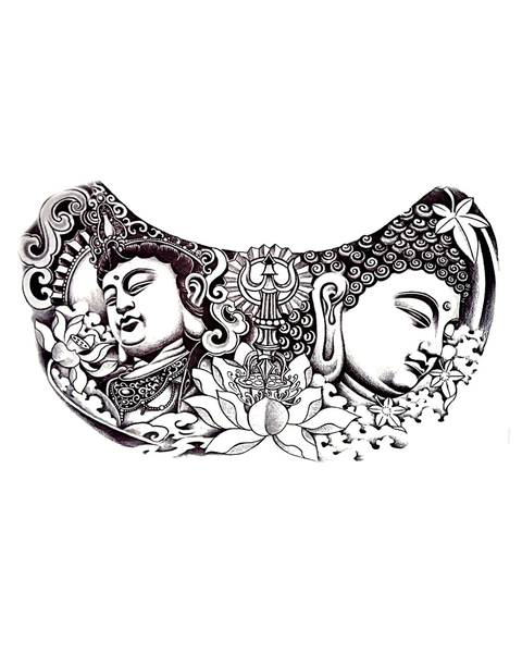 Temporary Tattoo  - Buddha Chest Piece