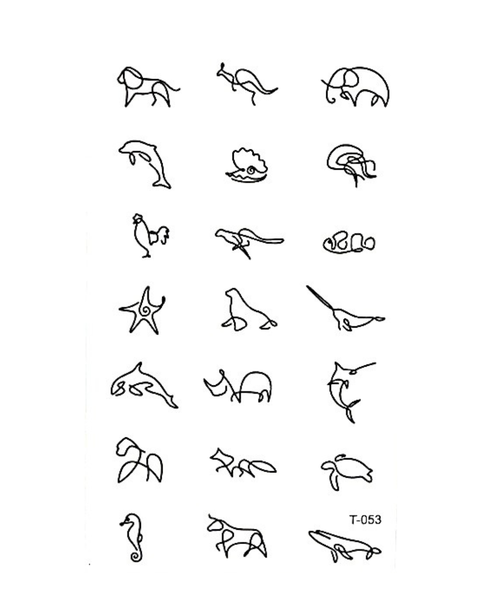 Temporary Tattoo  - Animals