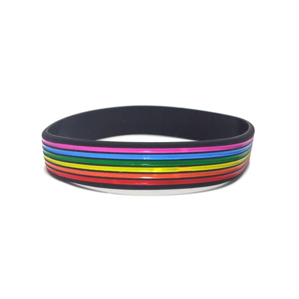 Rainbow Flag - Silicone Bracelet