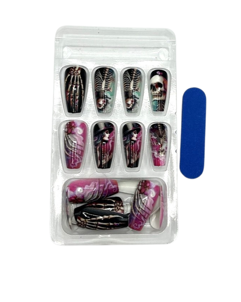 False Nails & Stickers -Smoke