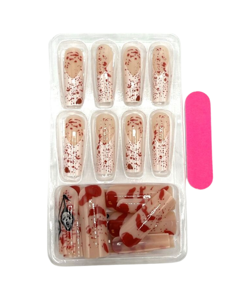 False Nails & Stickers -Blood
