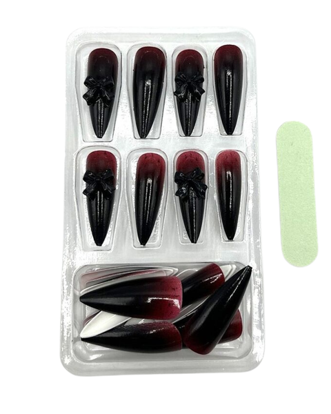 False Nails & Stickers -Bow