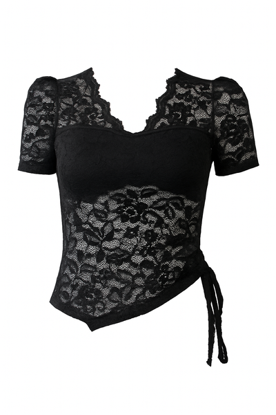 Killer Cat &ndash; Floral Lace Top