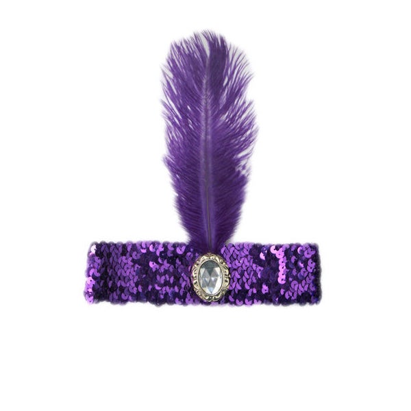 Purple Feather Headband