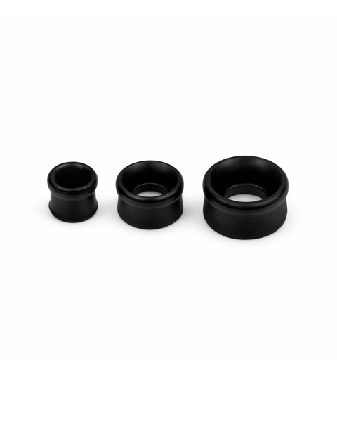 8mm-12mm Wood Flesh Tunnel -Black