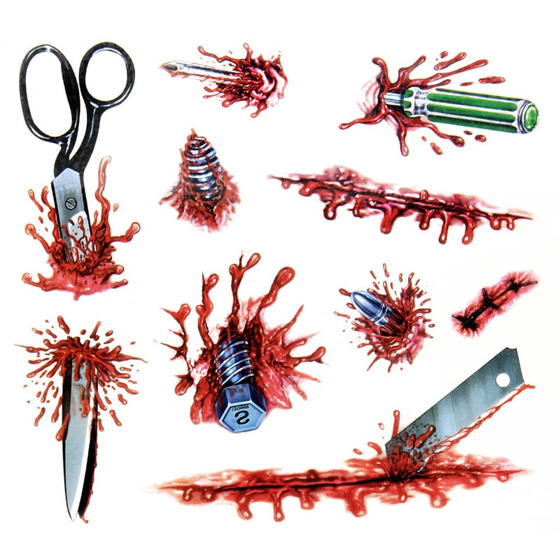 Scissors and Knifes Temporary Tattoos