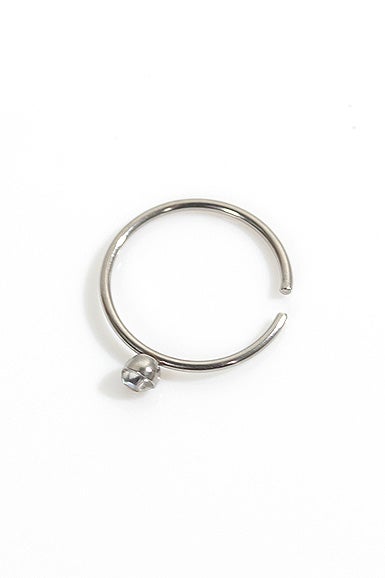 Silver Colored Nosering w/ Rhinestone