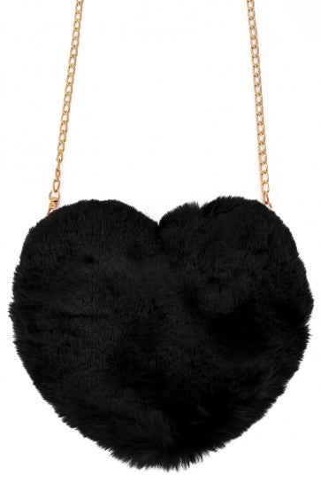 Furry  Heartbag - Black