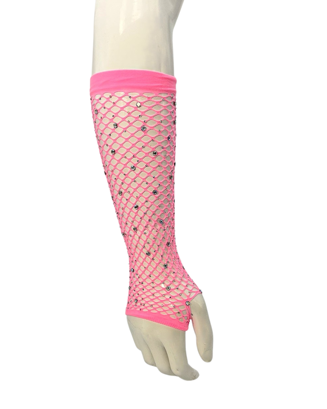 NetGloves W/Diamonds -Light Pink